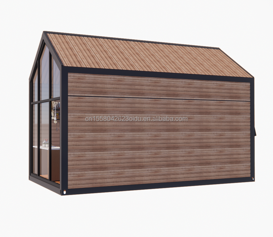 Detachable Wooden Mobile House with 50/75/100mm Wave Sandwich Panel Walls and Modern Design Style Loft Bedroom Included