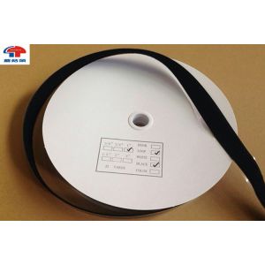 Black Self stick Hook and Loop Tape , touch tape hook and loop 1 inch custom
