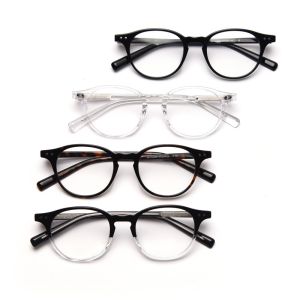 China Male Acetate Frame Glasses Black SGS Spectacle Fashionable Optical Glasses factory