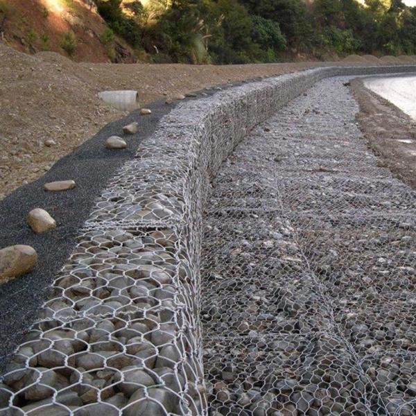 Heavy Galvanized Gabion Wire Mesh Double Twisted Woven Walls 6×8cm For Flood