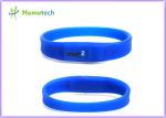White A Grade Secure USB Flash Drive , Silicone Bracelet USB Memory Stick