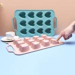 Heat Resistant Non Stick Heart Shaped Silicone Muffin Molds
