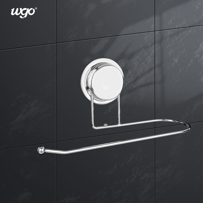 Stainless Steel Fitting Bathroom Towel Holder Suction Mounted Strongly Holding