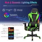 Adjustable Lumbar Support Racing Ergonomic Gaming Chair for Adults ALINUNU RGB