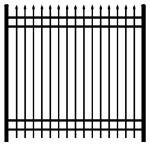 Garden Used Wrought Iron Fence Powder Coated Spear Top Steel