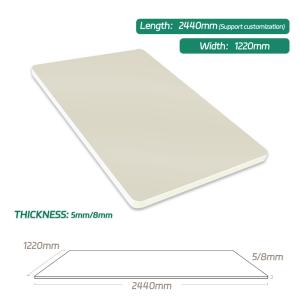 China 8 Mm Interior Decoration Bamboo Wood Fiber Wall Panel Fireproof Skin Feeling Wood Veneer factory