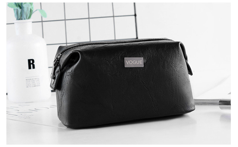 Shaving Bag Toiletry Organizer PU Cosmetic Makeup Bag For Women