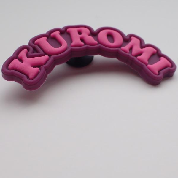 Slippers Silicone Badge PVC Rubber Patch Using Buckle On Technics