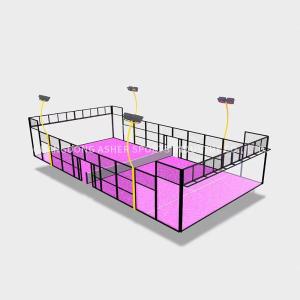 China Customized Durable Outdoor Padel Court Tennis Court with Anti-Slip Turf 10x20m Indoor Outdoor Cricket Court factory