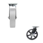 8 Inch Big Diameter 660LBS Load Capacity Cast Iron Hollow Swivel Plate Caster