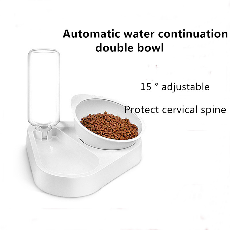 Self Feeding Raised Dog Bowls For Small Dogs Adjustable Non Spill