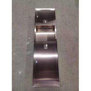 900x280mm Brushed Recessed Trash And Towel Dispenser Recessed Paper Towel