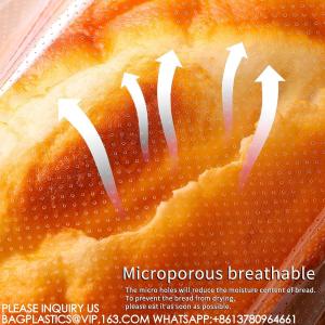 China Vented T-Shirt Micro Perforated Bakery Bags With Handles For Homemade Breads Packages factory