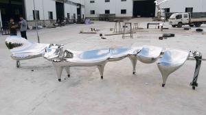 China Polished Surface Large Outdoor Sculpture , Large Contemporary Garden Sculptures factory