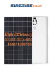 JC 41.10V 325W 35mm Monocrystalline Solar Panel