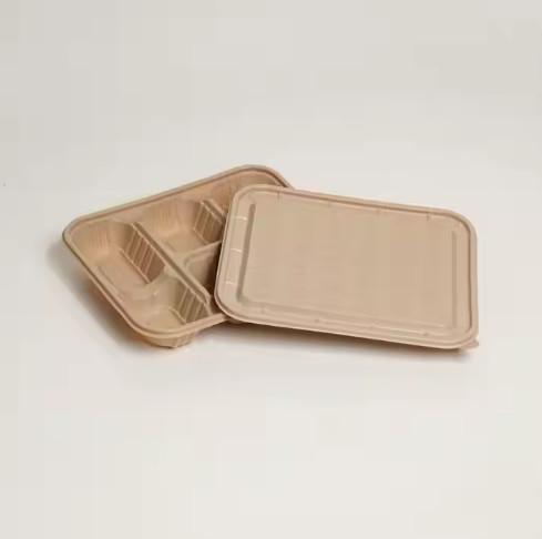 Biodegradable Disposable Rice Husk Fiber Lunch Box Compostable Takeaway