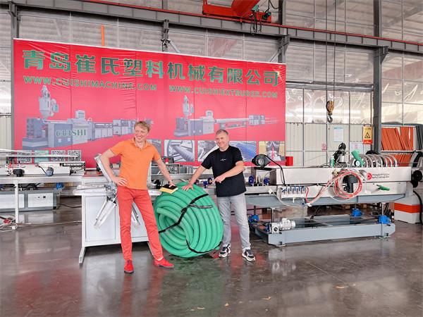 5.4m/Min Corrugated Pipe Extrusion Line Automatic Feeding Hose Pipe Manufacturin