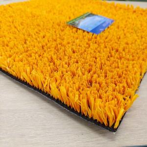 China 20mm Pile Height Customizable Multi-Purpose Yellow Artificial Fake Grass Used For Tennis And Other Sports factory