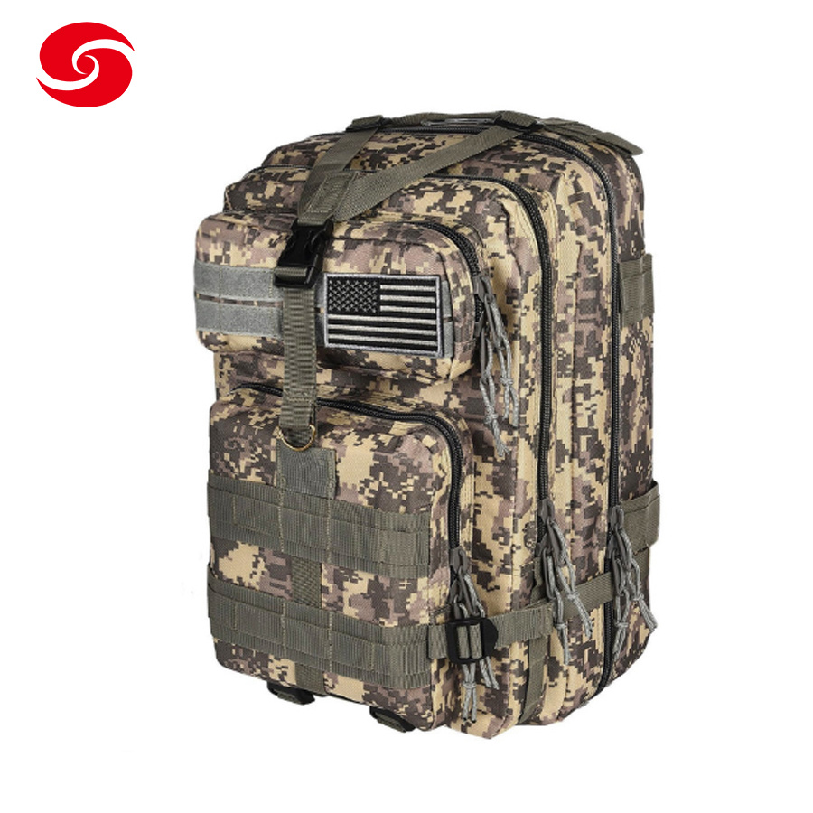 Custom Logo Military Digital Camouflage Molle Backpack Tactical Assault Pack