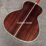 39" Solid Rosewood Back Side Acoustic Guitar Ebony Fretboard Abalone Inlays in