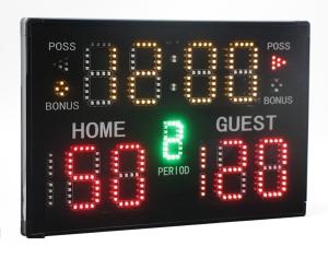 China Customized Shape Indoor Stadium Sport Soccer Baseball Digital Scoreboard with 24 Second Shot Clock Blue Yellow White Optional factory
