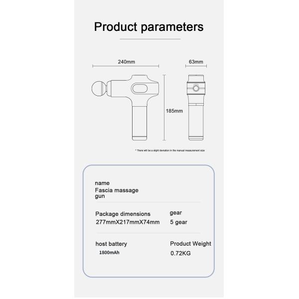 8 Heads Handheld Body Massager Gun Deep Tissue Full Body Percussion Massage Gun