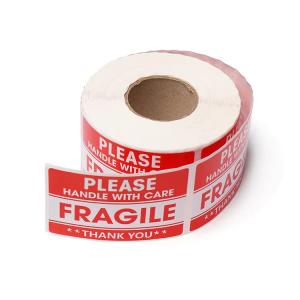 China Black And Red Self Adhesive Warning Label Custom Printed Waterproof factory