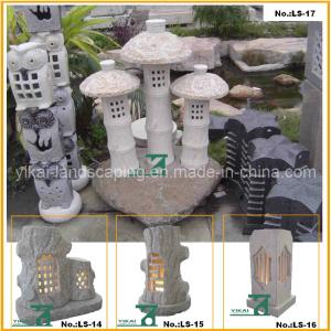 China Japan Carved Granite Outdoor Lamp factory