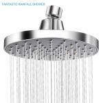 6in Square Overhead Fixed Rain Shower Head Chrome Black Water Saving