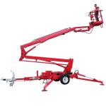 Yellow 10m Tow Behind Cherry Picker 200KG 30 Ft Towable Boom Lift