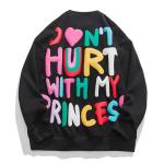 Unlined Embroidered Plain Crew Neck Sweatshirt For Adult Ladies