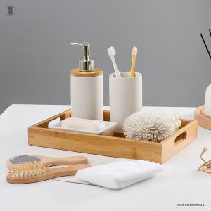 China Embossed Ceramic Bathroom Accessories Set Luxury Golden Custom Design factory