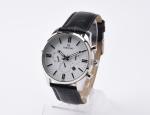 Business Gift Leather Strap Wrist Watches , IP Plating Mens Stainless Steel