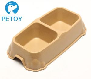 China Biodegradable Bamboo Pet Bowl Fiber Dog Cat Food Bowls Water Feeding factory