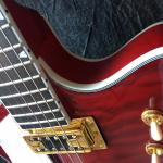 Grand Transparent red, gold tremolo. Free delivery, picture real shooting 333