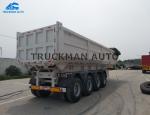 36 Cbm Semi Tipper 4 Axles Trailer , Semi Truck Dump Trailer High Tensile Mn