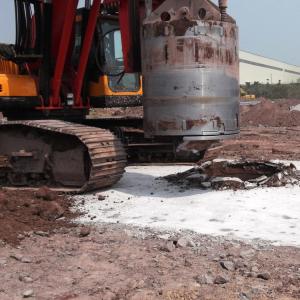 China Bore Piles Drilling Single Cut Rock Bucket DF30 Bullet Teeth Post Hole ISO9001 factory