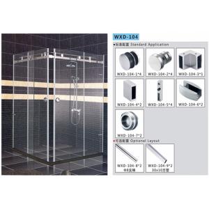 China Bathroom Sliding Door System 104, Stainless Steel 304, Satin MIrror, glass sliding door factory