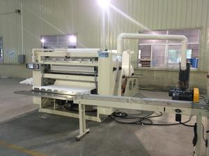 China V fold Facial Tissue Paper Production Line 380V 50HZ With Steel To Steel Embossing Unit factory
