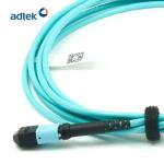 MTP-MTP Female To Female OM3 12/24 Fibers 3M PVC/LSZH Aqua Trunk Cable