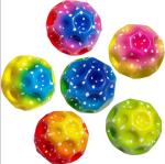 Multi-colors Extreme Pu Foam High Bounce Balls Rainbow Moon Space Ball for Kids