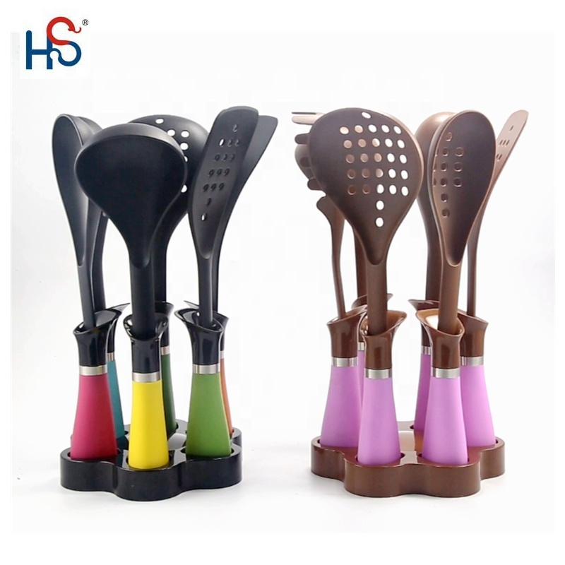 Non-Stick Cooking Tools Set 7 Piece Nylon Utensils for Effortless Cooking Experience