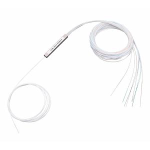 China Mini Steel Tube Type 0.9mm Fiber Optic PLC Splitter 1X8 250μm Without Connector factory