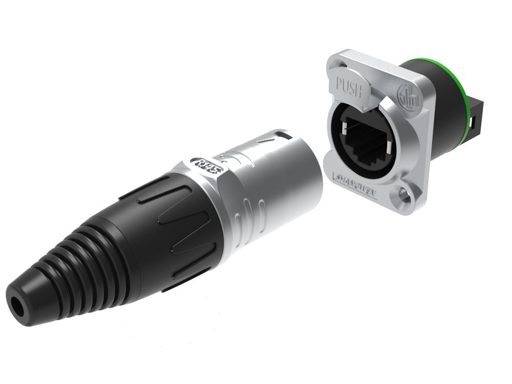 Ethernet Network Modular Jack Plug Panel Mount Socket 5-7mm Cable Industrial Electronics Accessories Chassis Male Connectors