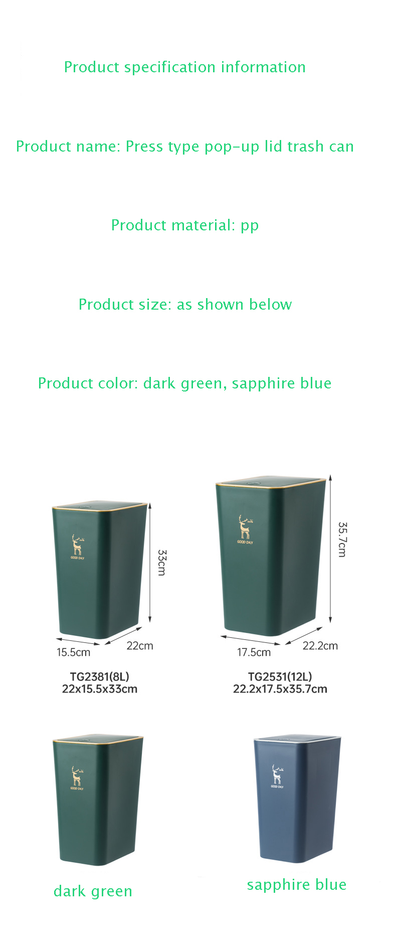 Slot Preferred Manufacturers Spot Rectangular Narrow Household Plastic Trash Can