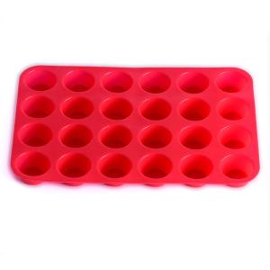 China BPA Free Silicone Mini Muffin Pan With 24 Cavities factory