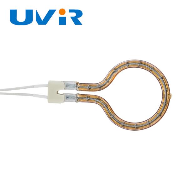 Ring Shape Tube Quartz Infrared Heating Lamp , Gold Coating Heater Lamp 100