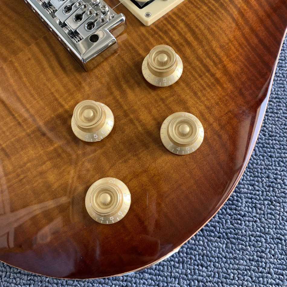 Custom Grand Flamed Maple Top Electric Guitar with Chrome Hardware
