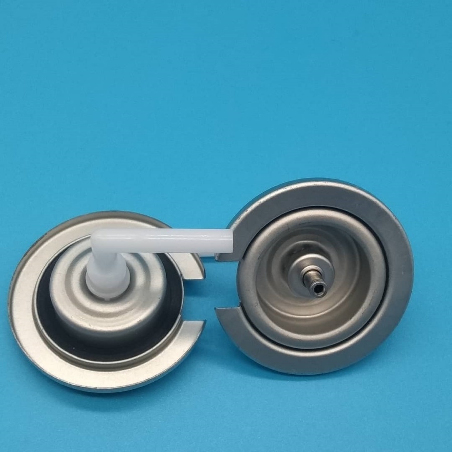 Efficient Compact Gas Canister Valve for Lighter Refill Fuel Canisters with Self-Sealing Nozzle Design