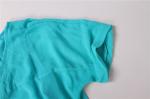Daily Blue V Neck Ladies Casual Loose Tops 100% Polyester